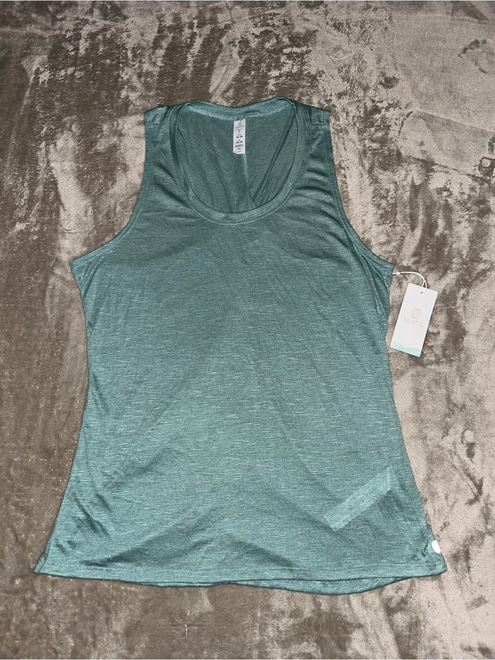 NWT Balance Collection Teal Scoop Neck Tank Top Oil Blue Size L